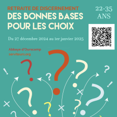 Affiche de la retraite discernement 2024-2025 - Abbaye d'Ourscamp